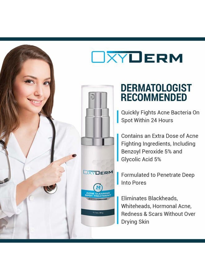 OxyDerm Acne Spot Treatment- Overnight Pimple Treatment for All Skin Types without Over Drying your Skin. Removal for Inflamed Blackheads, Whiteheads, Cystic Acne. Results within Hours for Adults & Teens. - Image 2