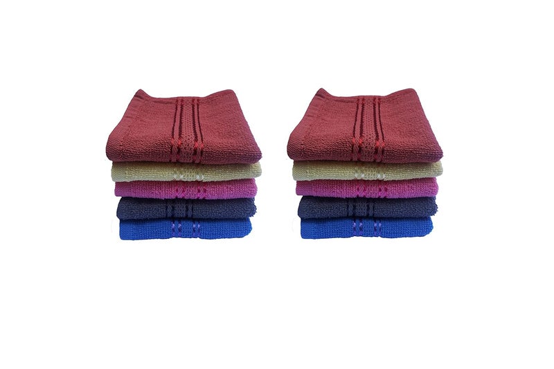Space Fly Space Fly Silverline Small Face Towel Very Soft Fresh 100 Cotton Face Hanky Face Towel for Women Baby Face Towels Newborn Towel Hanky for Men Soft Towel for Face Set of 10