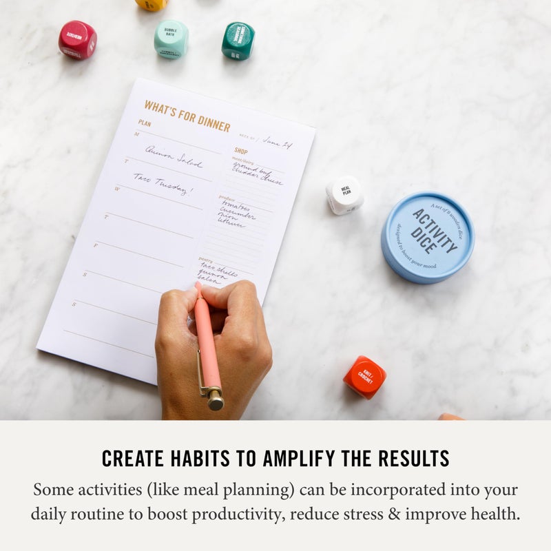 Two Tumbleweeds Mood-Boosting Activity Dice - 9 Wooden Dice for Self-Care & Connection - A Mindful Wellness Tool to Beat Doom-Scrolling - 54 Screen-Free Activities for Calm, Joy & Creativity - Image 5