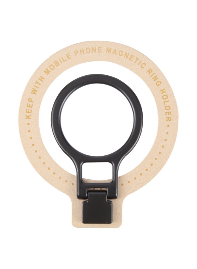 Hedge Magnetic Phone Ring Holder & MagSafe Stand, 360° Rotating Finger Grip Ring Ultra Slim Zinc Alloy Mobile Stand Compatible with MagSafe Phones and Cases Gold - Image 1