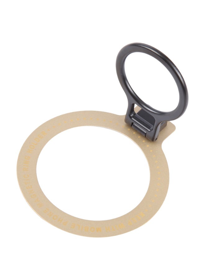 Hedge Magnetic Phone Ring Holder & MagSafe Stand, 360° Rotating Finger Grip Ring Ultra Slim Zinc Alloy Mobile Stand Compatible with MagSafe Phones and Cases Gold - Image 2