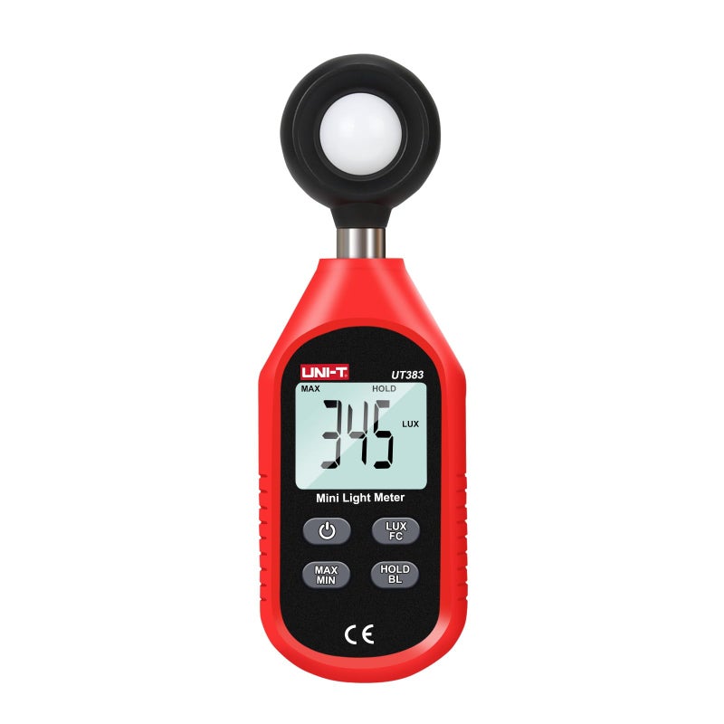 UNI-T UNI-T UT383 Light Meter Lux Meter Lumens Digital Illuminance Meter 0~199,900 Lux (0~18,500 FC) Foot Candles Luxmeter for Film Photography Plants Photometer Lighting Intensity Brightness Measurement  - Image 1