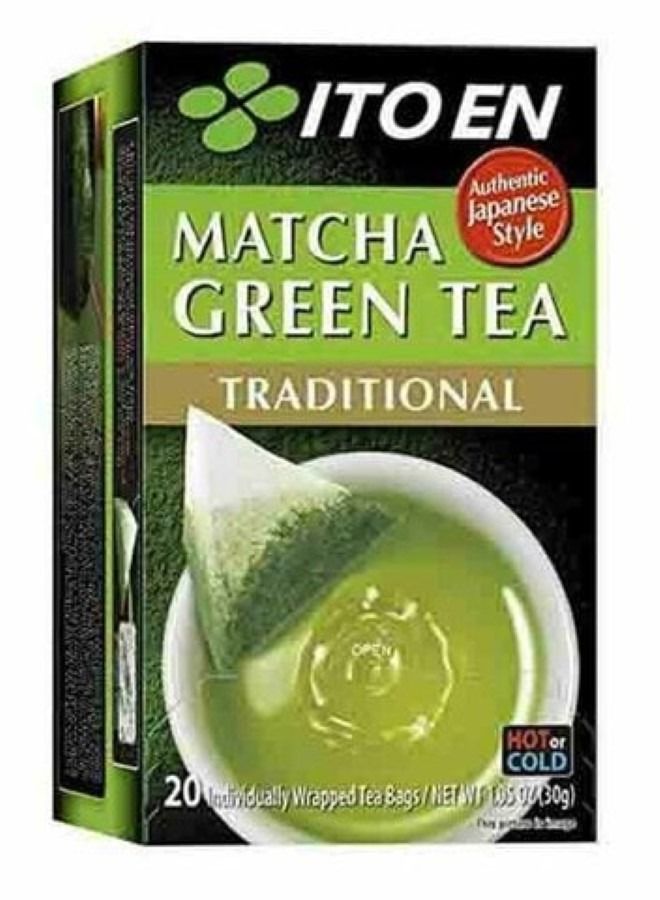 Ito En Matcha Green Tea Traditional 20 Tea Bags - Image 1