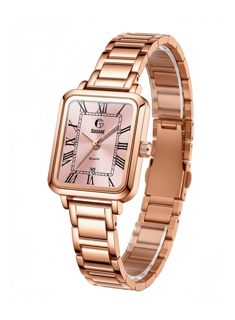 Gsquare Women’s Analog Quartz Rose Gold Stainless Steel Watch – Model 5641 - Image 2