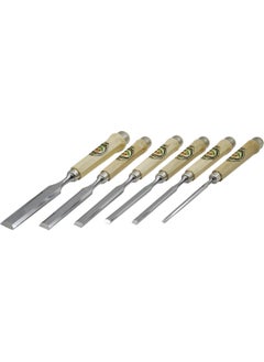 KIRSCHEN Wooden Handle Flat Chisel Set 6 Pieces in Bag  - Image 2
