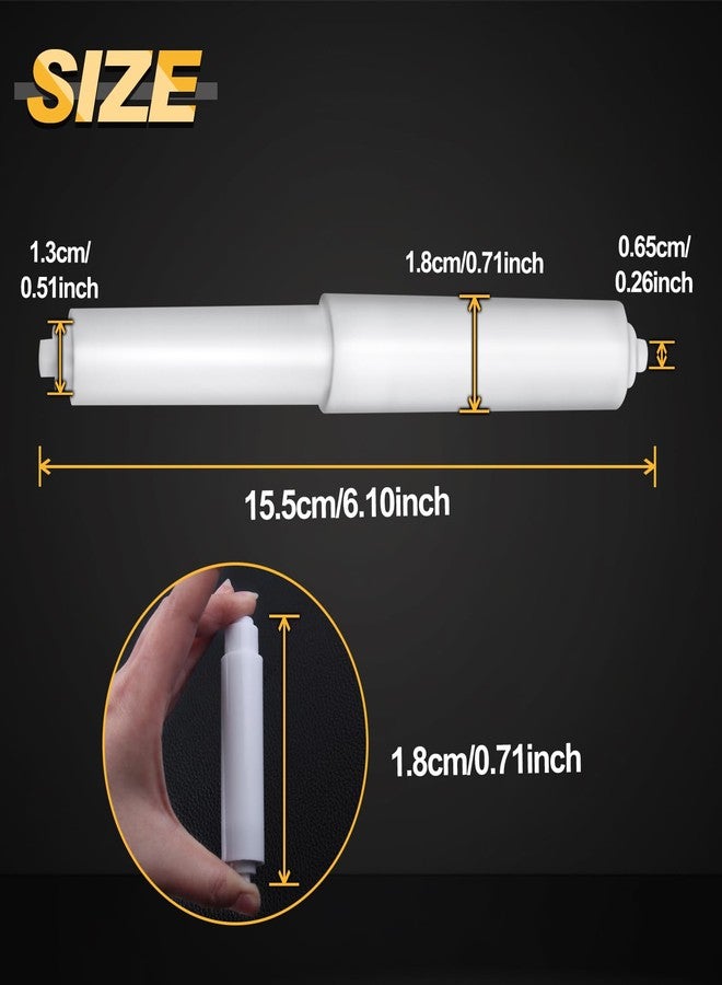 GOLD DEER 2Pack White Toilet Paper Holder Spring Loaded Roller Replacement Rod Toilet Paper Roller Spindle Replacement Rod Toilet Paper Roll Holder Toilet Paper Holder Stand - Image 4