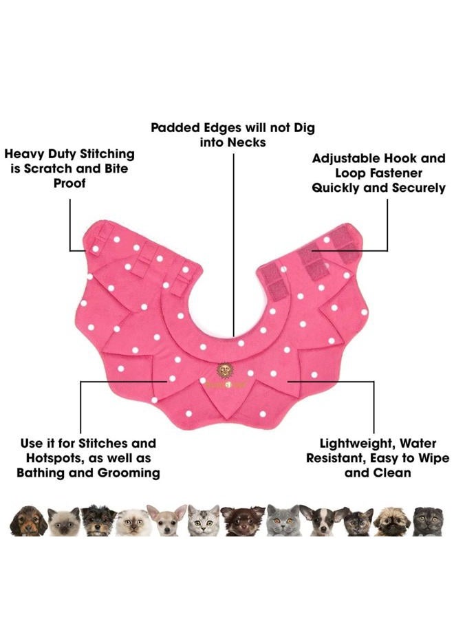 SunGrow Pet Cute Comfy Cone - Post Surgery Stress-Free Recovery Collar - Durable, Scratch-, Bite-, Water-Resistant, Easy to Wipe & Clean - with Adjustable Strap Enclosures for Dogs & Cats - Image 5