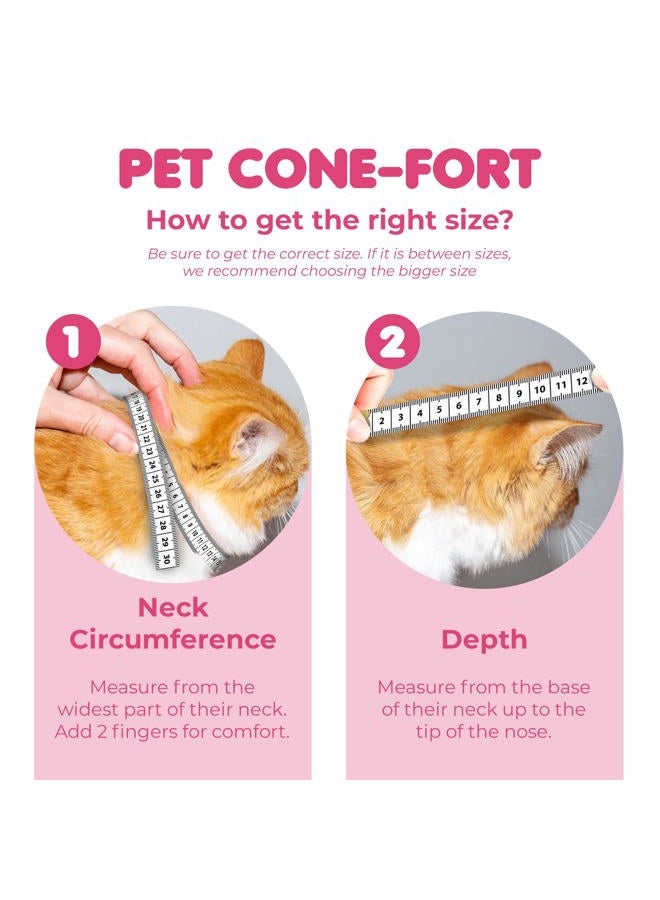 SunGrow Pet Cute Comfy Cone - Post Surgery Stress-Free Recovery Collar - Durable, Scratch-, Bite-, Water-Resistant, Easy to Wipe & Clean - with Adjustable Strap Enclosures for Dogs & Cats - Image 3