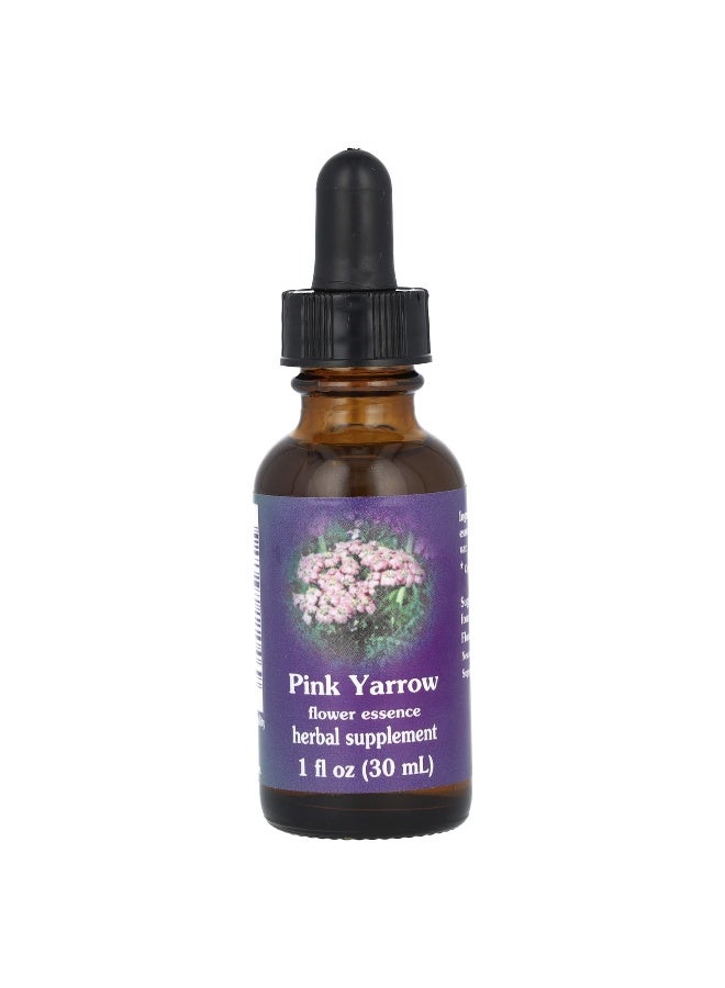 Flower Essence Services, Pink Yarrow, Flower Essence, 1 fl oz (30 ml) (Packaging may vary) - Image 1