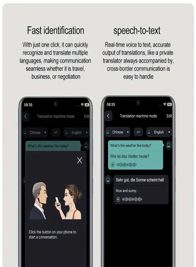 نظارات ترجمة ذكية AI بإطار ذهبي بأسلوب الأعمال – ترجمة فورية للمكالمات الصوتية، تشغيل موسيقى لاسلكي، تحكم باللمس، دعم 163 لغة، تحويل النص إلى كلام، بطارية طويلة العمر، شحن مغناطيسي، قابلة للشحن عبر USB - Image 5