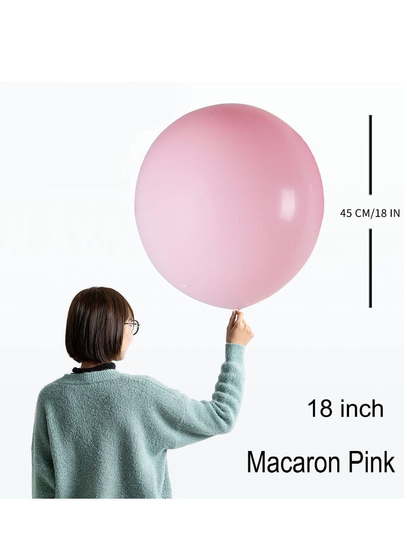 Boxwoods - 10 Pcs 0f Big Size 18 Inch Thicken Macaron Pink Helium Balloon For Birthday New Baby Girl Welcome And Bridal Shower Party - Image 1