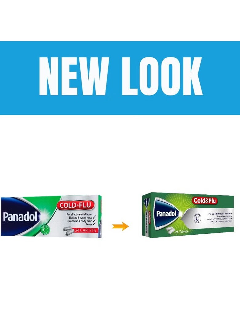 Panadol أقراص البرد والإنفلونزا 24 قرصًا ليليًا  - Image 3