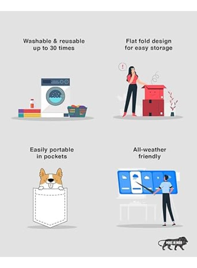 Xtore Breathable Cotton Mask | Reusable | Washable | 2 layer - (Pack of 6 - Peach, Red, Green, Light Blue, Dark Blue, Violet) - Image 2