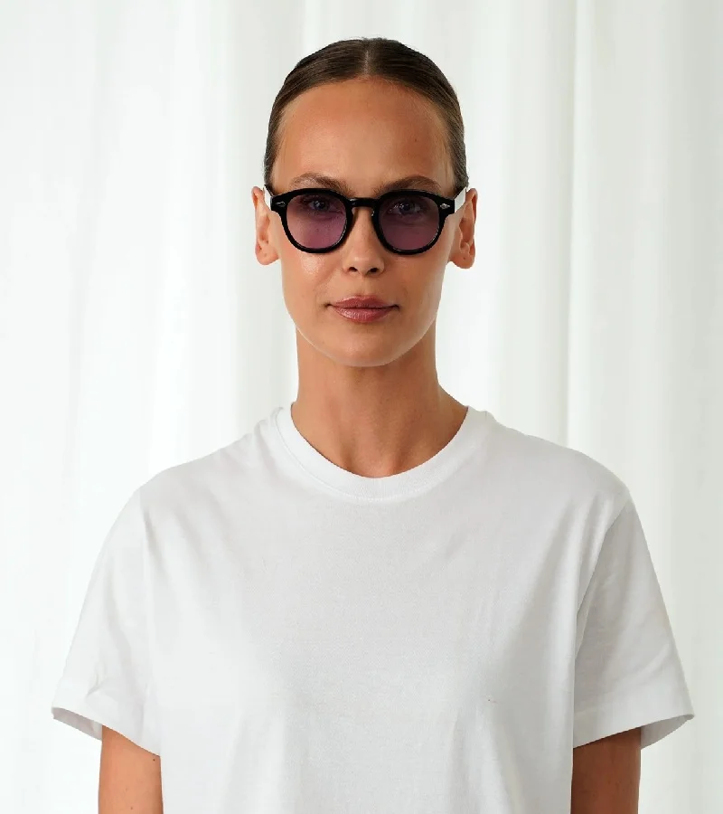 Explicit Poets Explicit Poets Unisex JOHNNY Black - Purple Stylish Sunglasses, 2EP52