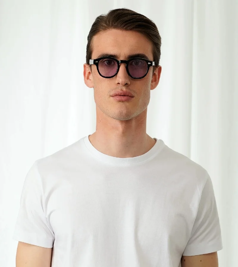 Explicit Poets Explicit Poets Unisex JOHNNY Black - Purple Stylish Sunglasses, 2EP52