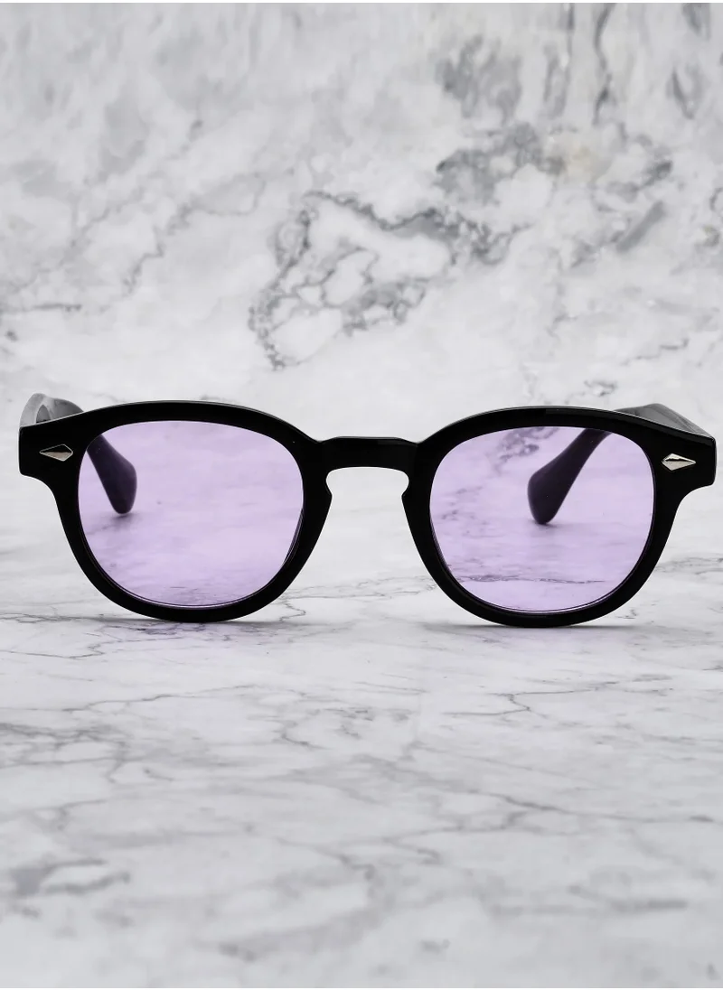 الشعراء الصريحون Explicit Poets Unisex JOHNNY Black - Purple Stylish Sunglasses, 2EP52