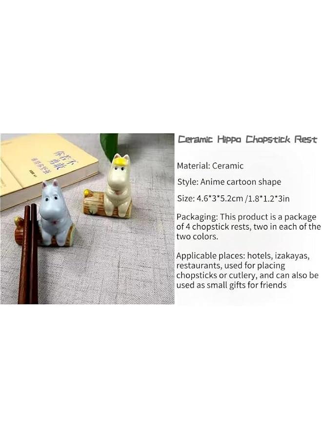 Hippo chopsticks holder in Japanese grocery cartoon animal series for household decorations  - Image 3