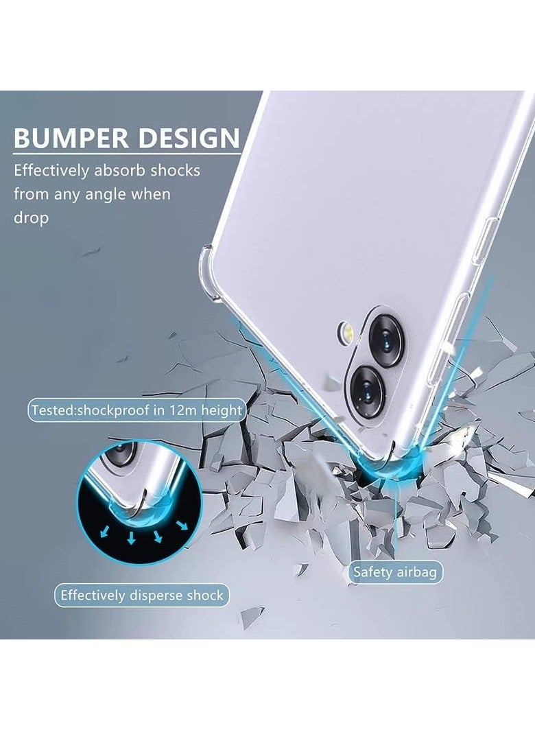 Samsung Galaxy A04 / Samsung Galaxy M13 5G Clear Transparent Case Soft Flexible Silicone Back Cover Shockproof Case with Reinforced Bumper Corner for Samsung Galaxy A04 / M13 5G Clear - Image 4