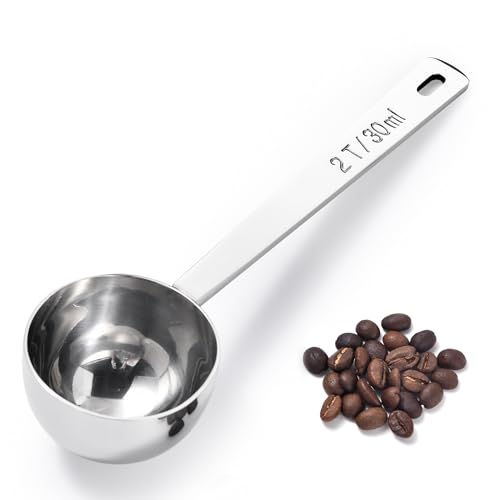 Doosu 188 Stainless Steel Coffee Scoop Doosu FoodGrade Metal Measuring Spoon with 43in Long Handle Tablespoon Scooper for Coffee Beans Ground Coffee Espresso Protein Powders Tea Sugar 2 Tbsp - Image 1