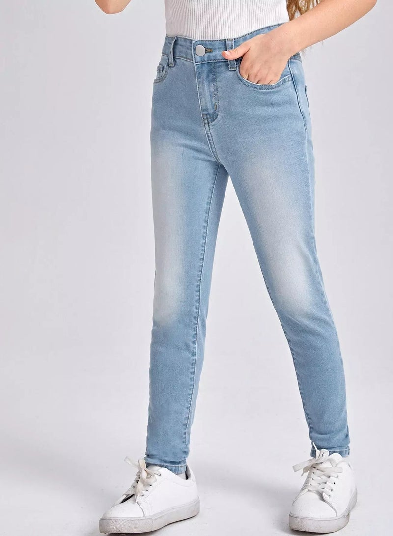 Girls Washed Skinny Jeans  - Image 4