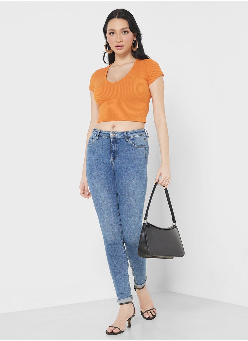 GUESS Tie Back Crop Top  - Image 4