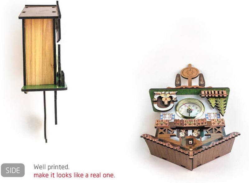 كلاراكو ساعة حائط على شكل طائر الوقواق، ساعة يد، ديكور للأطفال، ساعة منزلية D - Image 4