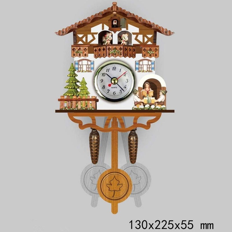 كلاراكو ساعة حائط على شكل طائر الوقواق، ساعة يد، ديكور للأطفال، ساعة منزلية D - Image 2