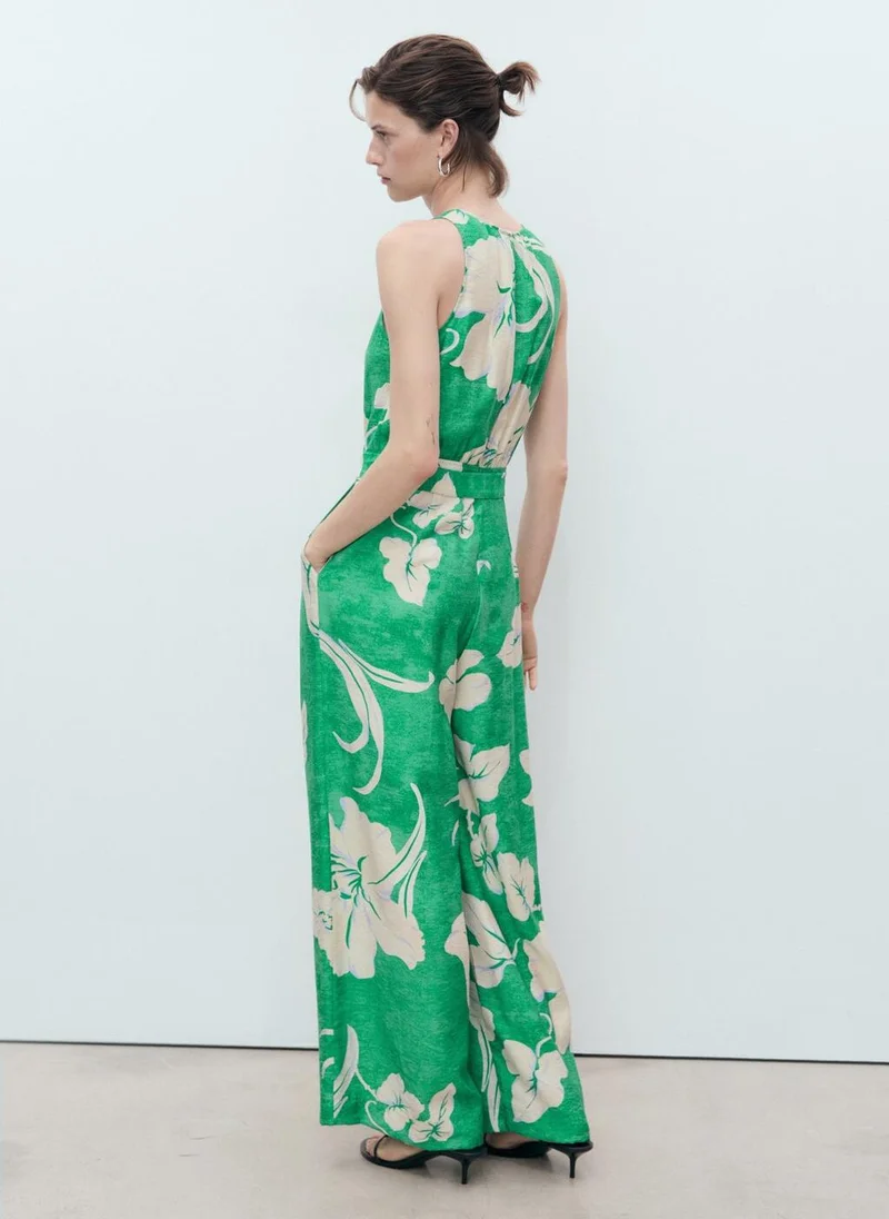 مانجو Belt Printed Jumpsuit
