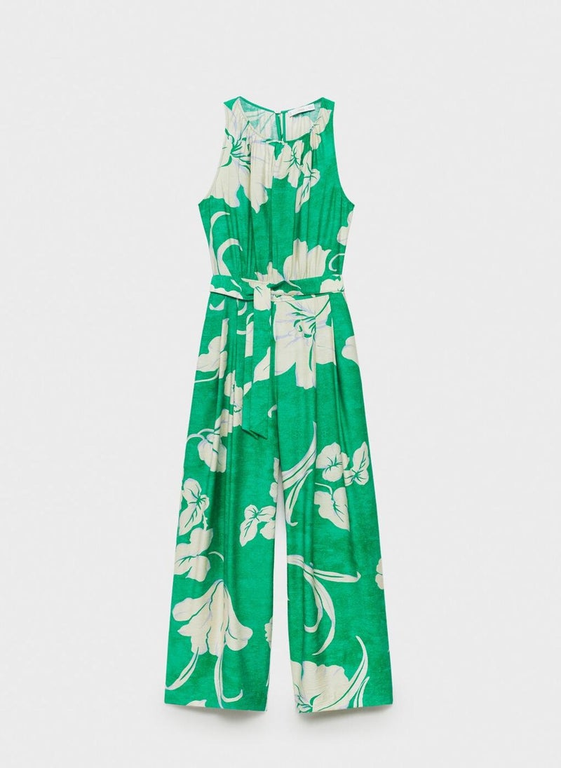 MANGO Belt Printed Jumpsuit  - Image 5