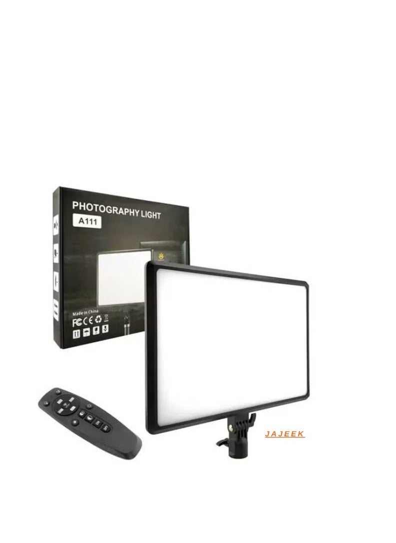 JAJEEK A111 Photography Light with Remote – Adjustable 3200-6000K Color Temperature, Includes Stand, Remote Control, and Diffuser for Studio and Outdoor Photography, Perfect for Professional & Home Use - Image 1