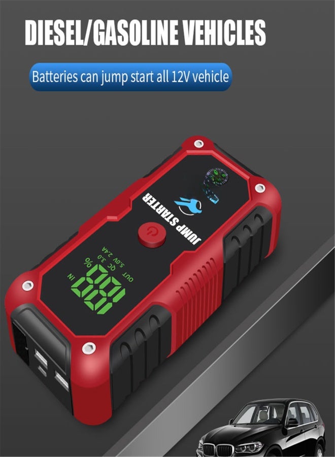 Display 36900mAh Car Jump Starter Booster Power Bank Battery Charger Truck Motorcycle Jump Pack Battery Booster Jumper - Image 5
