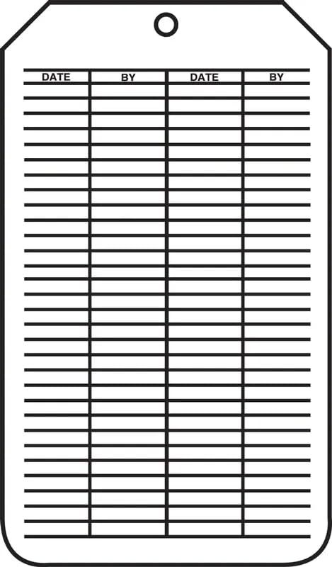 Accuform Signs MGT207CTP Inspection Record Tag, Legend "Emergency Shower & Eye WASH Test Record", 5.75" Length x 3.25" Width x 0.010" Thickness, PF-Cardstock, Green/Black on White (Pack of 25) - Image 3