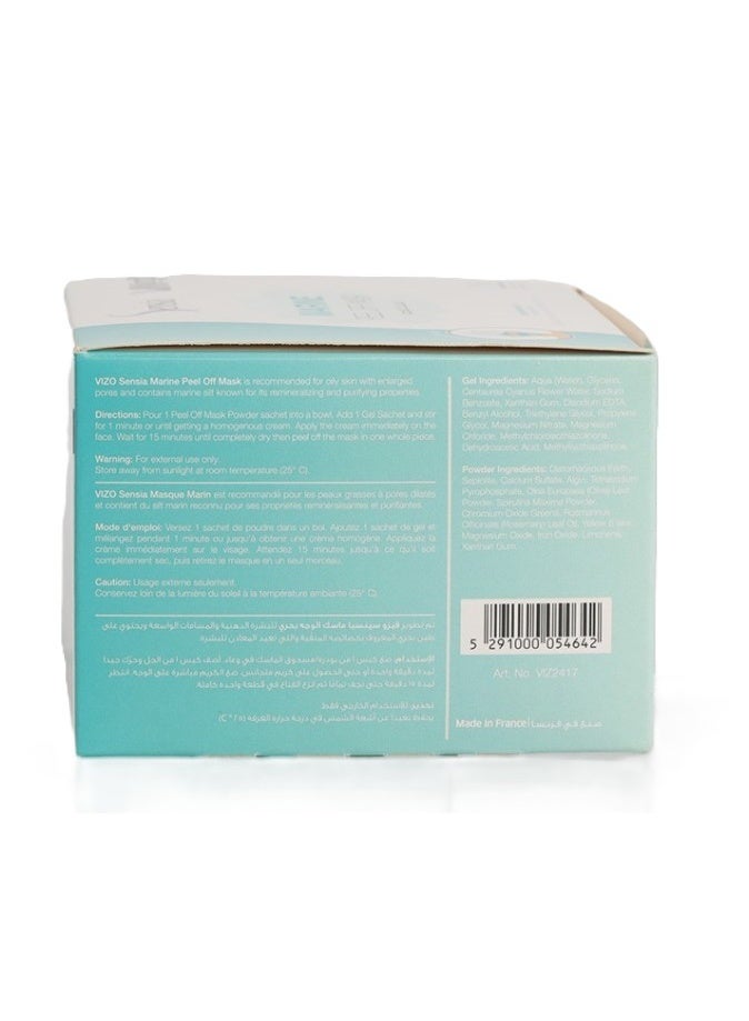 VIZO Sensia Marine Peel-Off Mask – Box of 5 Treatments (25g / 90ml) Deep Cleansing & Brightening Care - Image 2