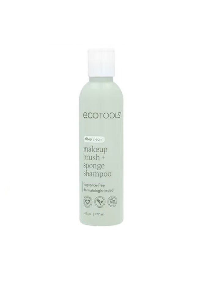 EcoTools, Makeup Brush + Sponge Shampoo, Fragrance Free, 6 fl oz (177 ml)