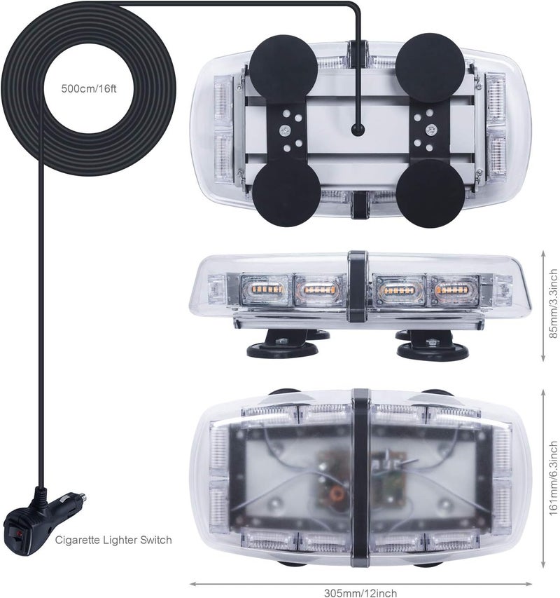 LINKITOM Rooftop LED Strobe Lights - Amber - Image 5