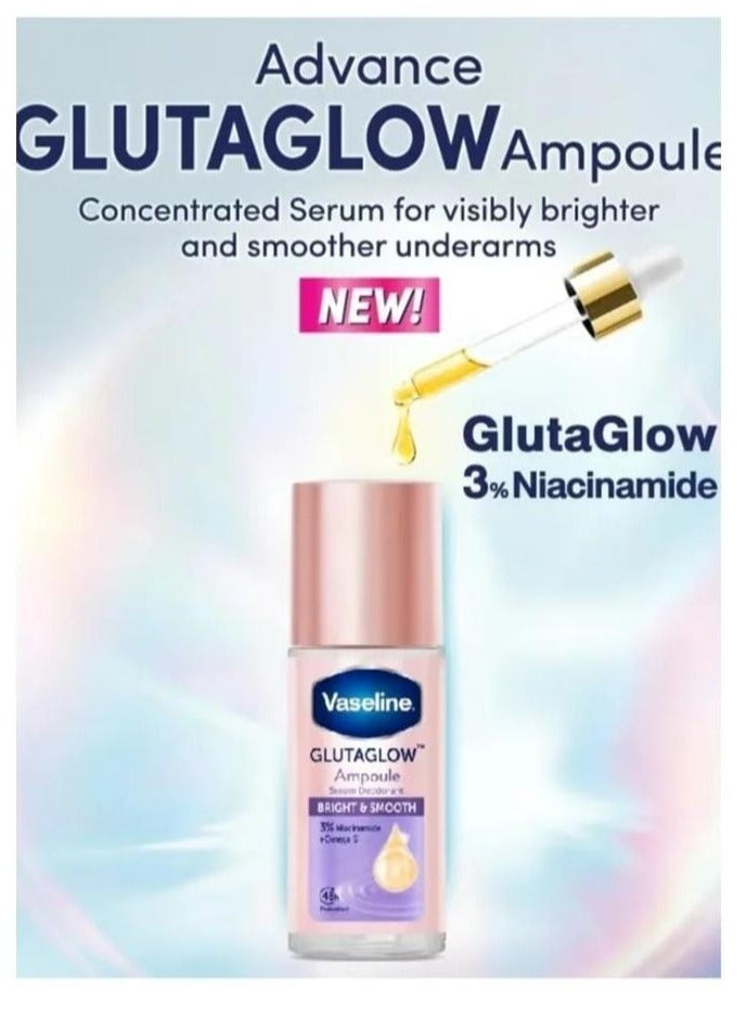 Vaseline Glutaglow Bright & Smooth Ampoule Serum Deodorant - 45ml - Image 3