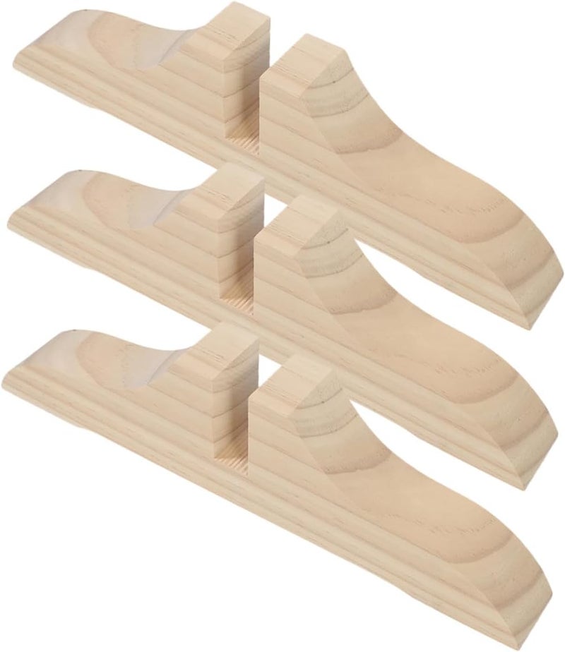 Generic 3pcs Wooden Divider Stand Bases with Wear-Resistant Brackets Smooth Polished Surface Portable Partition Supports for Home Office Privacy Screens and Panel Separators - Image 1