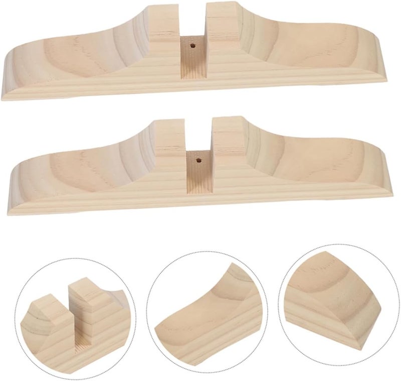 Generic 3pcs Wooden Divider Stand Bases with Wear-Resistant Brackets Smooth Polished Surface Portable Partition Supports for Home Office Privacy Screens and Panel Separators - Image 5