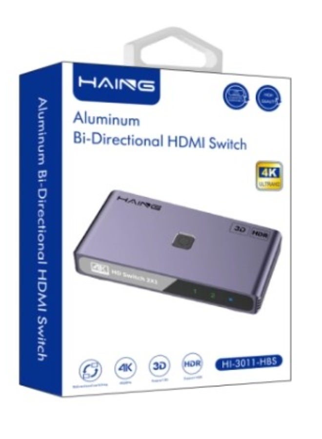 Haing Aluminum Bi-Directional HDMI Switch - Image 1