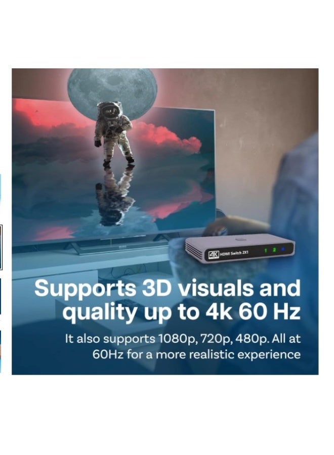 Haing Aluminum Bi-Directional HDMI Switch - Image 4