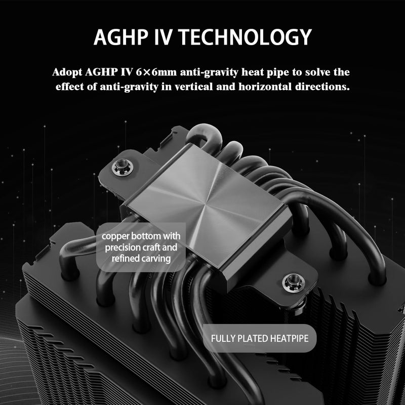 Thermalright Peerless Assassin 120 SE Black CPU Air Cooler, 6 Heat Pipes, Dual TL-C12C PWM Fans, 155mm High CPU Cooling,forAM4/AM5&Intel LGA 1851/1700/1150/1151/1200(PA120SE BLACK) - Image 2