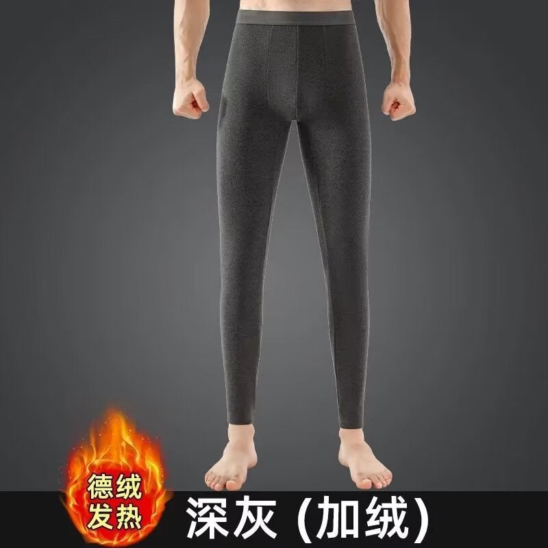 Men'S Long Johns Fleece-Lined 2024 Velvet Thermal Underwear Base Warm Thick Slim Inside Wear Cold - Image 1