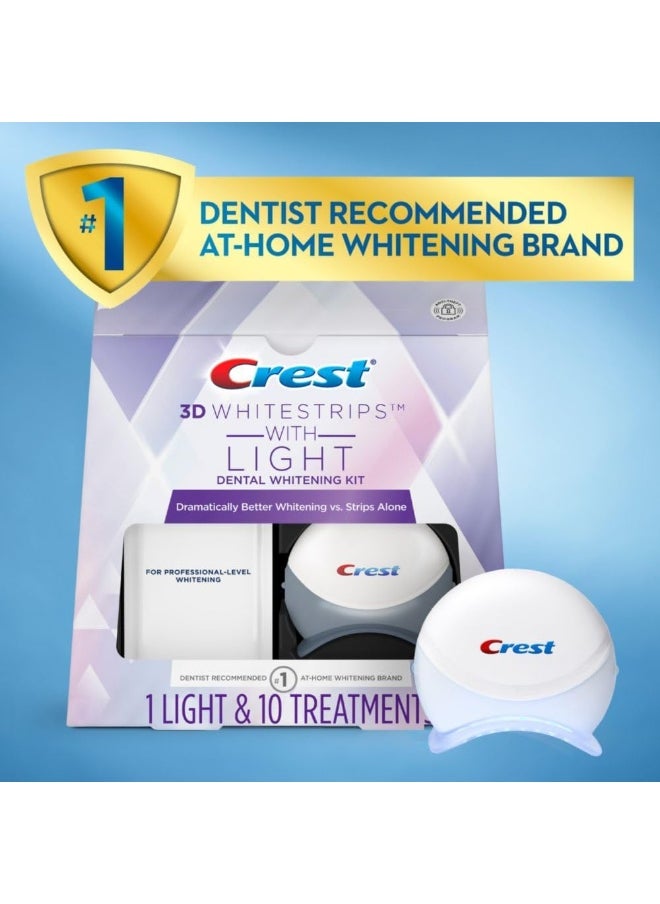 Crest 3D Whitestrips With LightTeeth Whitening Strip Kit20 Strips (10 Count Pack)  - Image 3