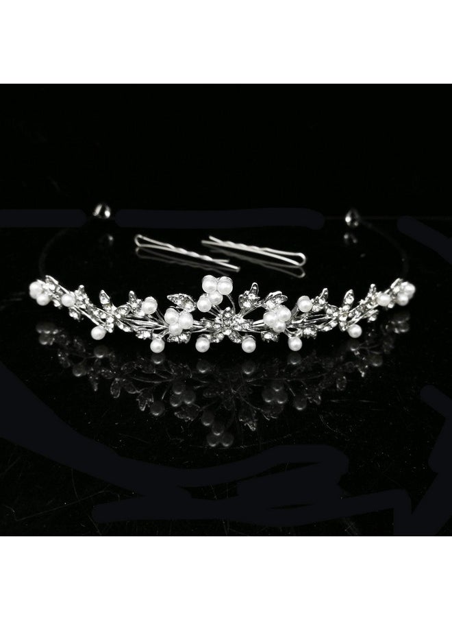 CROWNFAN Rhinestone Crystal Tiaras And Crowns Headband For Women Birthday Pageant Wedding Prom Princess Crown (A006)  - Image 2