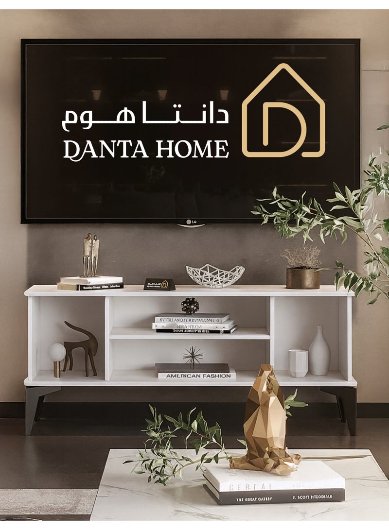 DANTA HOME TV Table That Adds Elegance To Your Home, 120x50x30 cm, Made Of Wood - White - Image 3