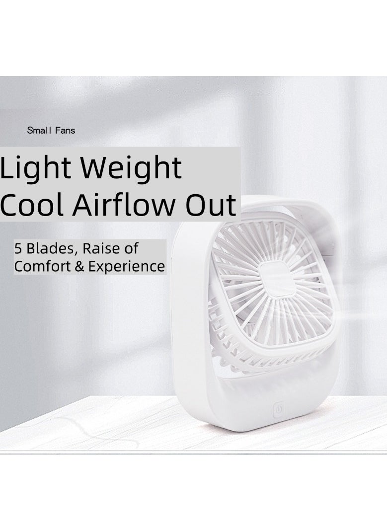 Generic USB Rechargeable Portable Desktop Fan, 2 Speed Handheld Table Fan, Easy to Carry for Outdoor, Home, Office and Travel  - Image 1
