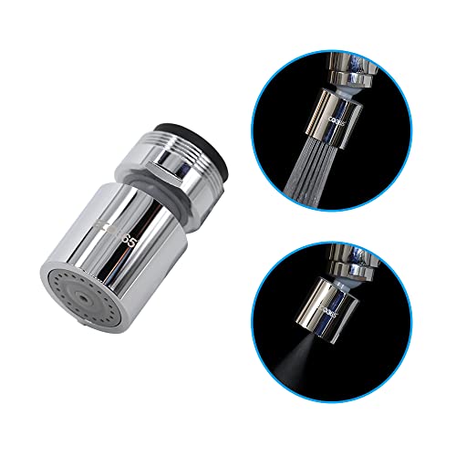ECO365 360° Swivel Tap Aerator | Dual Flow X22 Faucet Nozzle with Chrome Finish | Adjustable Foam Stream & Jet Spray | Water Saving Foam Flow Nozzle for Kitchens & Bathrooms - Pack of 1 - Image 1