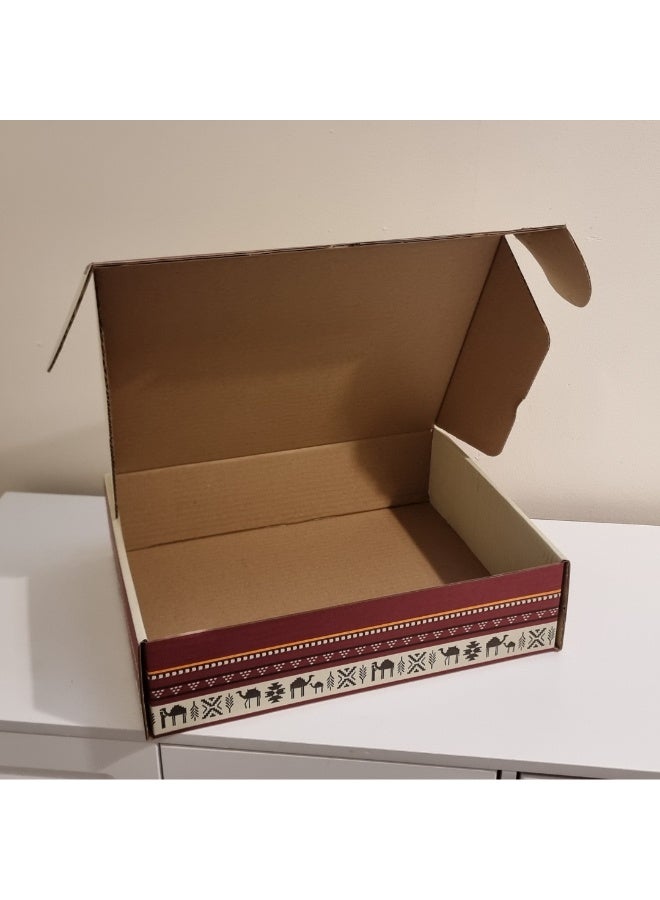 Corrugated Shipping Boxes 37x28.8x9.7 CM Pack of 20, Cardboard Mailer Boxes for Small Business, Easy Fold Kraft Packaging Boxes, No Tape Required, Shipping Packaging for E-Commerce, Gifts, Crafts and Storage(heritage) - Image 1