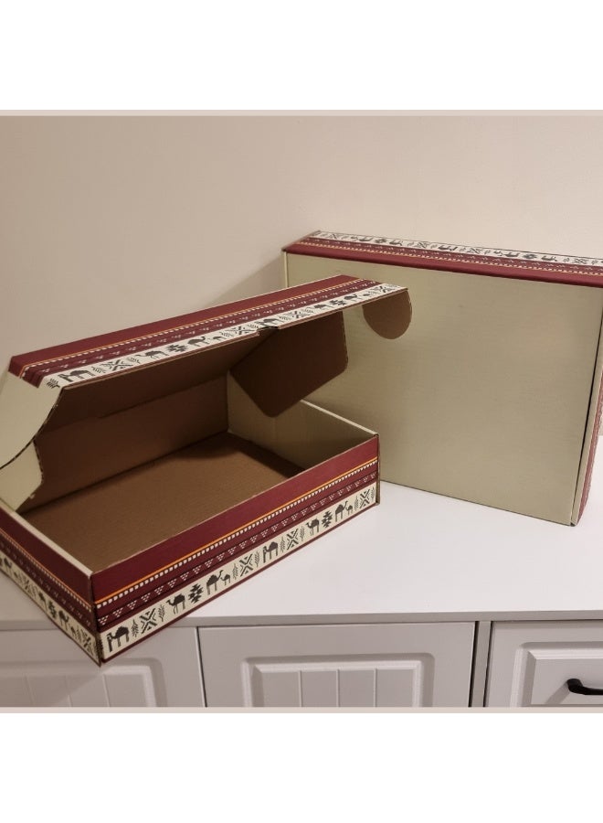 Corrugated Shipping Boxes 37x28.8x9.7 CM Pack of 20, Cardboard Mailer Boxes for Small Business, Easy Fold Kraft Packaging Boxes, No Tape Required, Shipping Packaging for E-Commerce, Gifts, Crafts and Storage(heritage) - Image 4