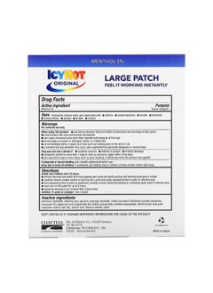 Icy Hot Original Pain Relief Patch Large 5 Patches  - Image 2